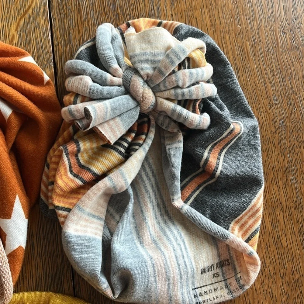 Bunny Knot Infant Hair Wraps Bundle of Three Size Extra Small